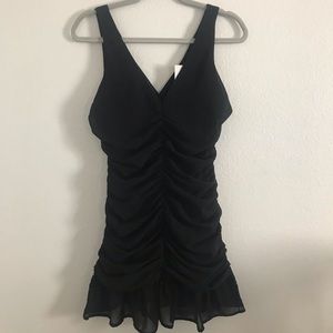 Ruffle Woven Mini Dress